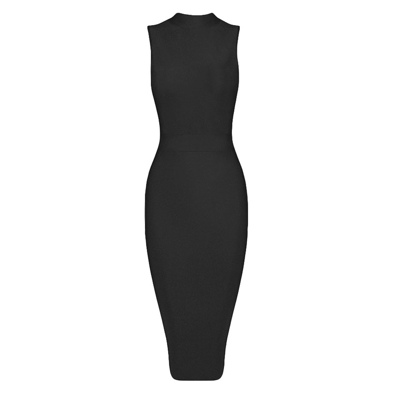 Women's Turtleneck Sleeveless Slim Stretch Dress - Image 5