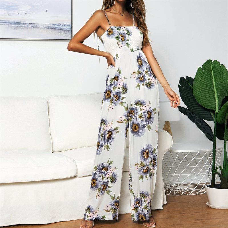 Sling Sexy Bind Printing Jumpsuits Women Overalls - Image 2