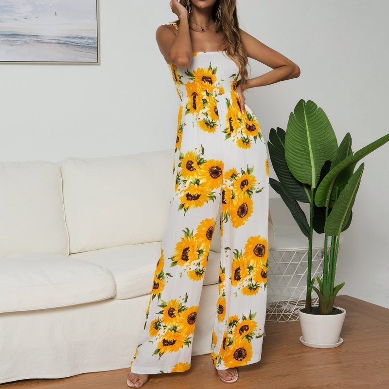 Sling Sexy Bind Printing Jumpsuits Women Overalls - Image 4