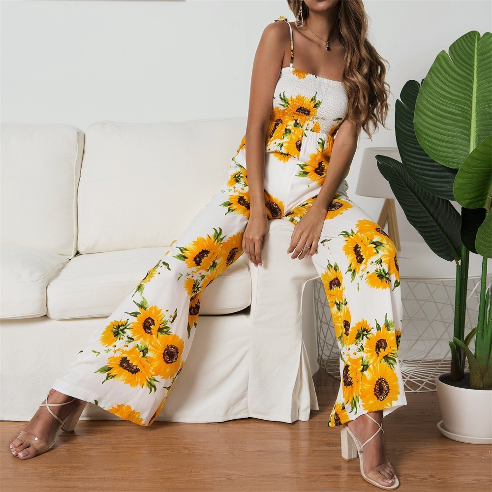 Sling Sexy Bind Printing Jumpsuits Women Overalls - Image 5