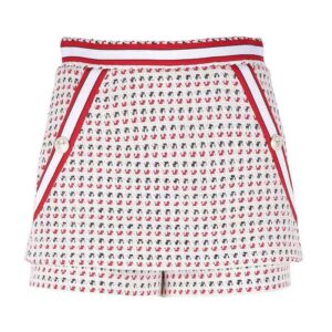 Ladies Color Striped Tweed Jacquard Shorts Women