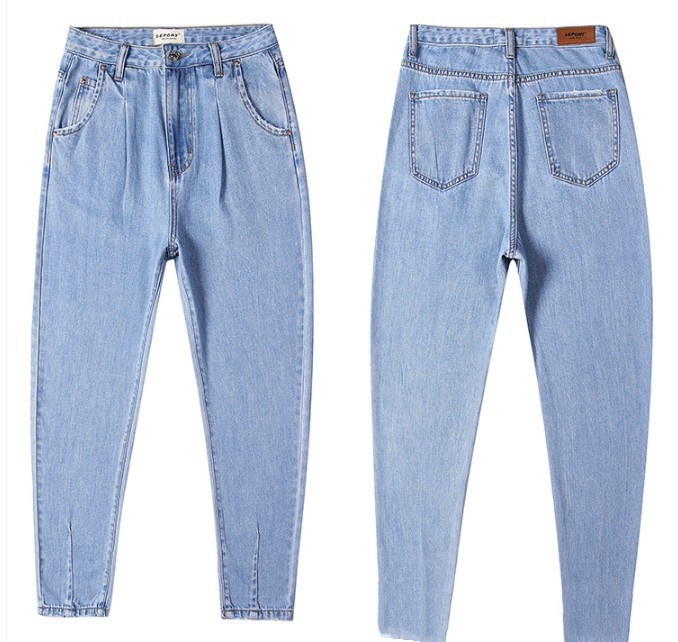 Ladies Loose Casual Denim Trousers - Image 3