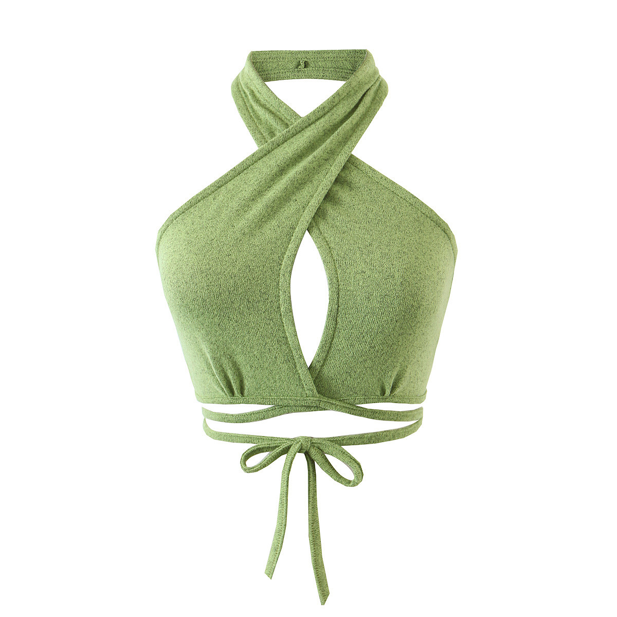 Fashion Ladies Simple Halter Top With Small Suspenders - Image 7