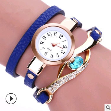 Fashion casual ladies winding table, big eyes ladies winding watch bracelet watch - Image 2