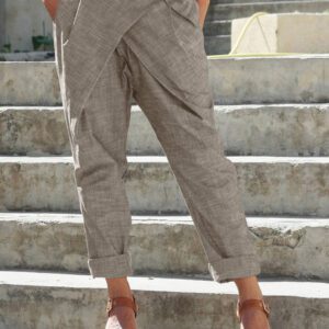 Ladies pants bow tie pants