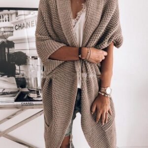 Ladies Casual Cotton Cardigan Sweater Coat