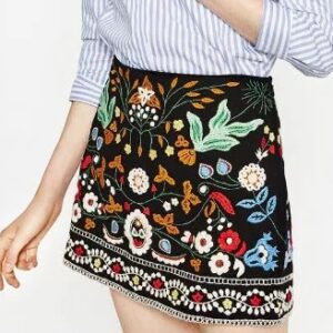Charmma Embroidered Floral Skirts