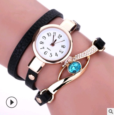 Fashion casual ladies winding table, big eyes ladies winding watch bracelet watch - Image 3