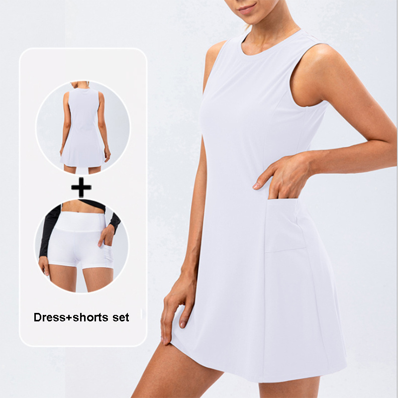 Ladies Fashion One Piece Tennis Dress Yoga Wear - Image 5