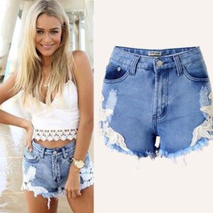 High Waist Lace Beach Resort Boho Ladies Shorts