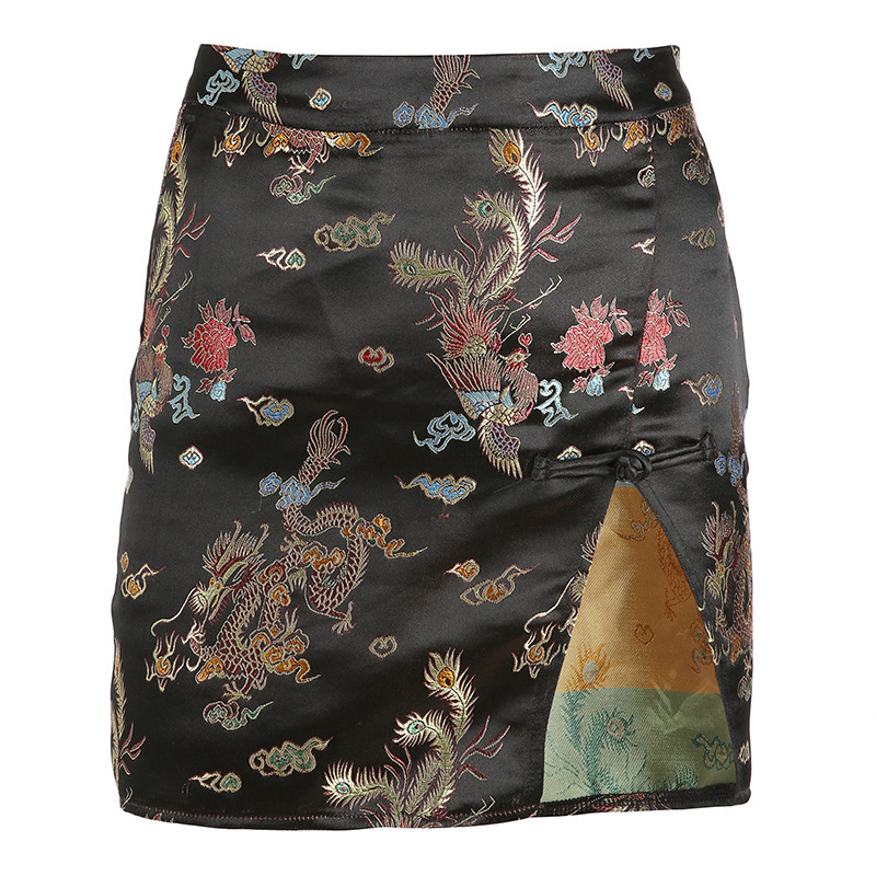 autumn and winter new European and American cross-border foreign trade women's Chinese style retro embroidery skirts sizzling explosions - Image 3