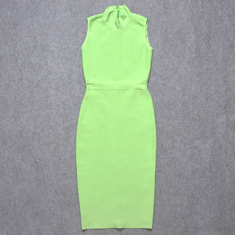 Women's Turtleneck Sleeveless Slim Stretch Dress - Image 4