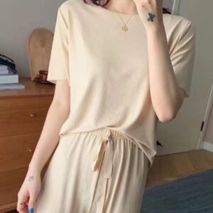 Women's Summer Pajamas Casual Loungewear Two-piece Set