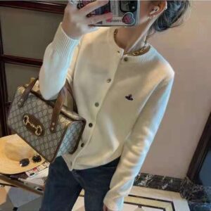 Ladies Round Neck Embroidered Knitted Sweater