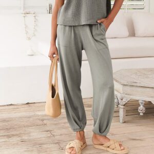 Comfortable Pants Summer Solid Color Fashion Casual Pants Ladies