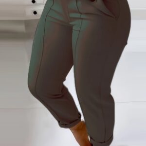 Ladies' Fashionable Casual Solid Color Pants